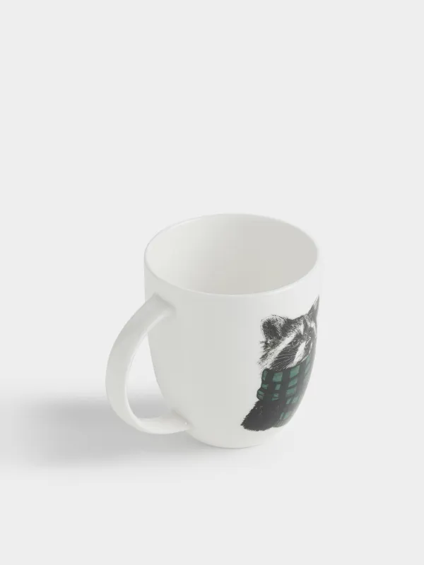Кружка, 400 мл, Енот в шарфе, Raccoon, image-2