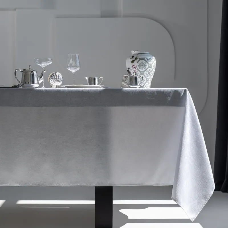 Скатерть, 160х160 см, полиэстер, белая, Jacquard