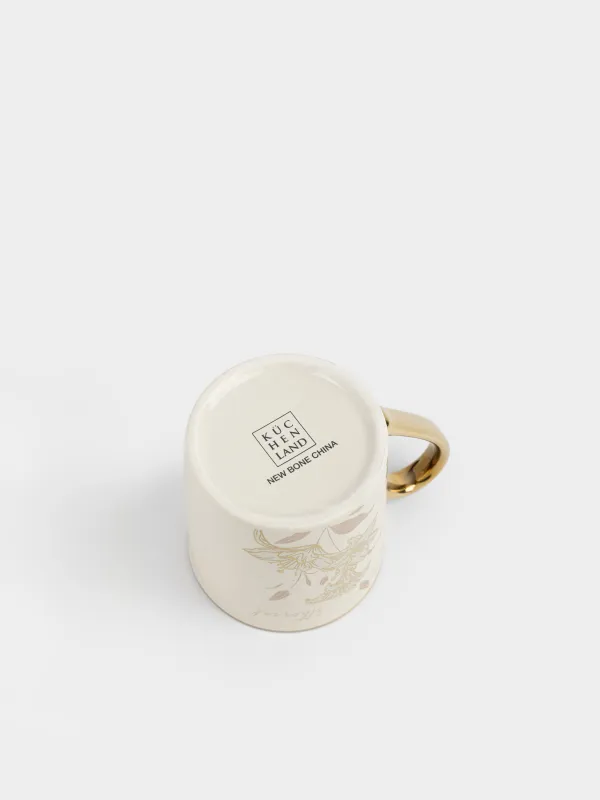 Кружка, 300 мл, Лилии, Flower gold, image-3