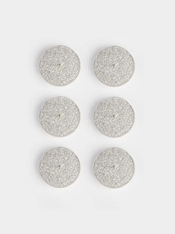 Свеча чайная, 4 см, 6 шт, серебристая, Metallic glow, image-3