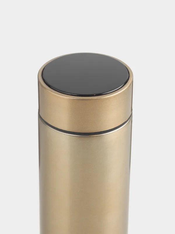 Термос, 500 мл, с термометром, сталь/пластик, золотистый, Celsius, image-1