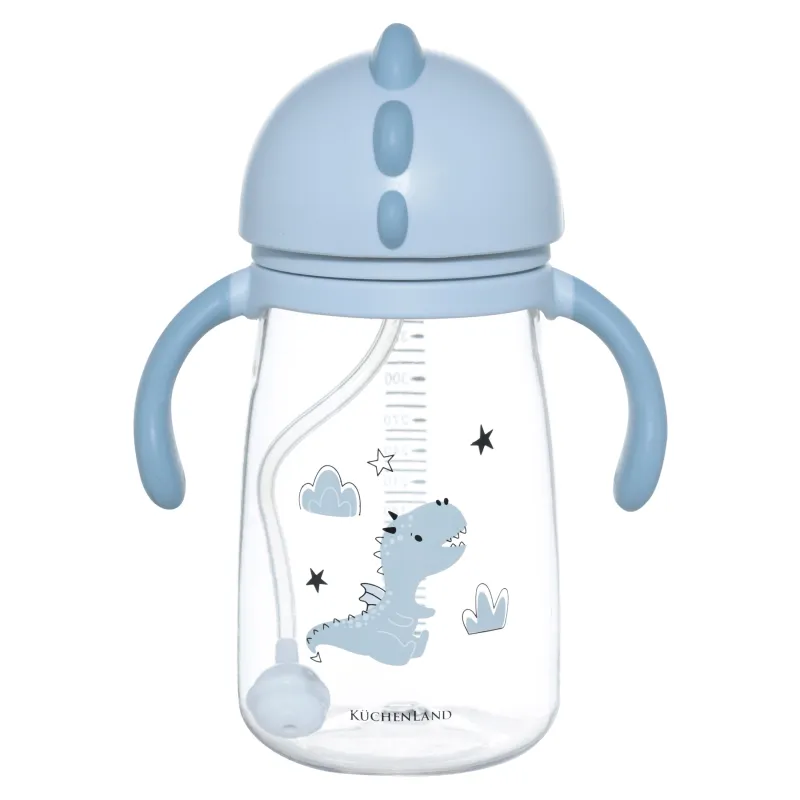 Бутылка-поильник, детская, 360 мл, тритан, голубая, Дракоша, Dino, image-0