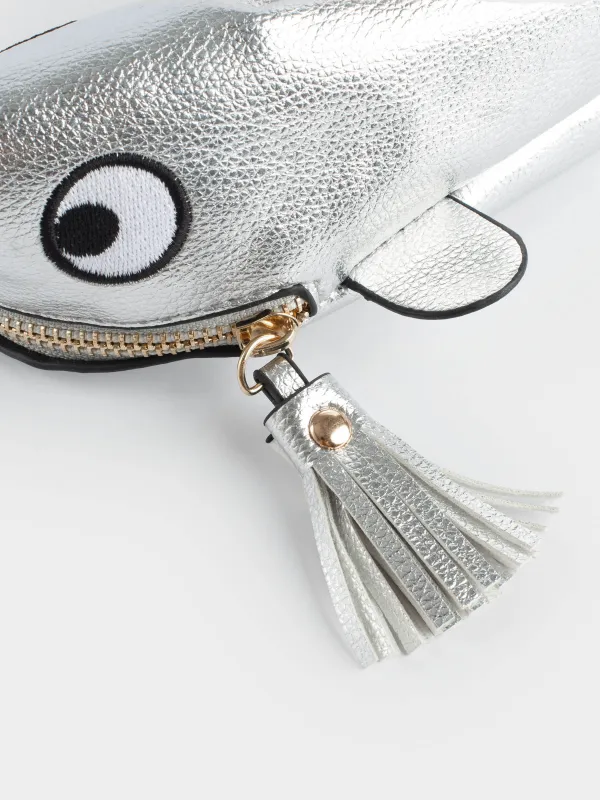 Пенал, 25х9 см, полиуретан, серебристый, Акула, Aquatic animals, image-2