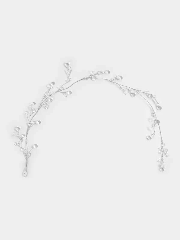 Ветка-гирлянда декоративная, 1,2 м, пластик/акрил, Кристаллы, Crystal decor, image-0