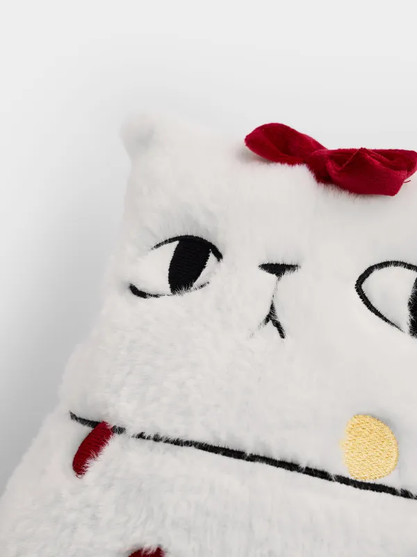 Подушка декоративная, 32х51 см, Кот с гирляндой, Christmas cat, image-3