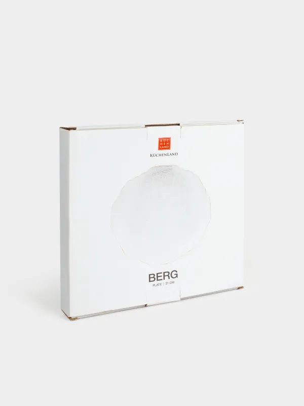 Тарелка закусочная, 21 см, стекло, с золотистым кантом, Berg, image-4