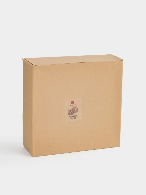 Блюдо глубокое, 23х7 см, керамика R, молочно-коричневое, Тыква с листьями, Pumpkin velir, image-5