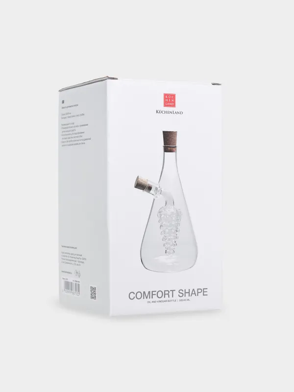 Емкость для масла и уксуса, 500/45 мл, стекло Б/пробка, Comfort Shape, image-1