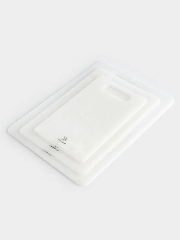 Набор досок разделочных, 25/30/35 см, 3 шт, пластик, прямоугольный, белый, Maniera, image-5
