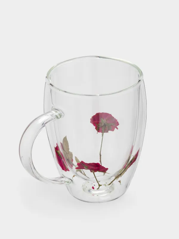 Кружка, 330 мл, стекло Б, с сухоцветами внутри, Air decor, image-2