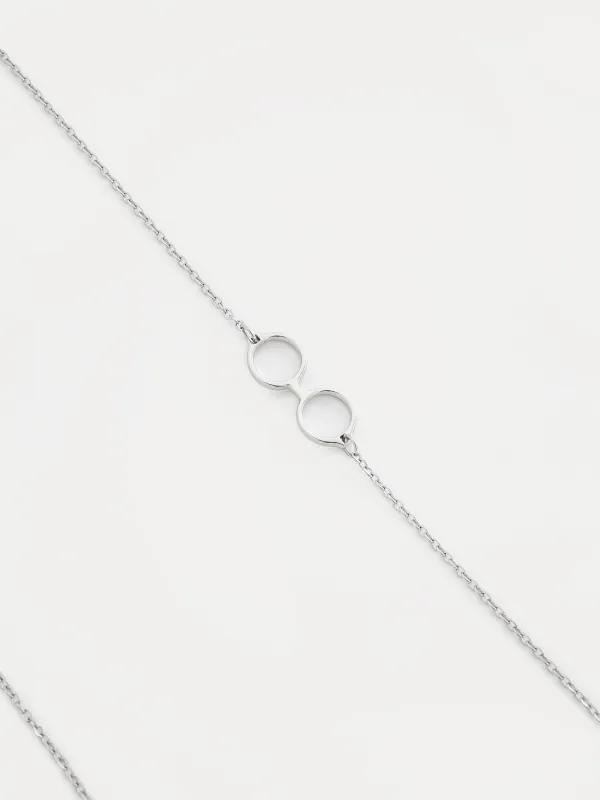 Цепочка для очков, 75 см, с подвеской, металл, серебристая, Skye, image-1