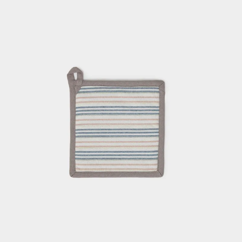 Прихватка, 20х20 см, хлопок, квадратная, молочная, Полосы, Stripes kitchen