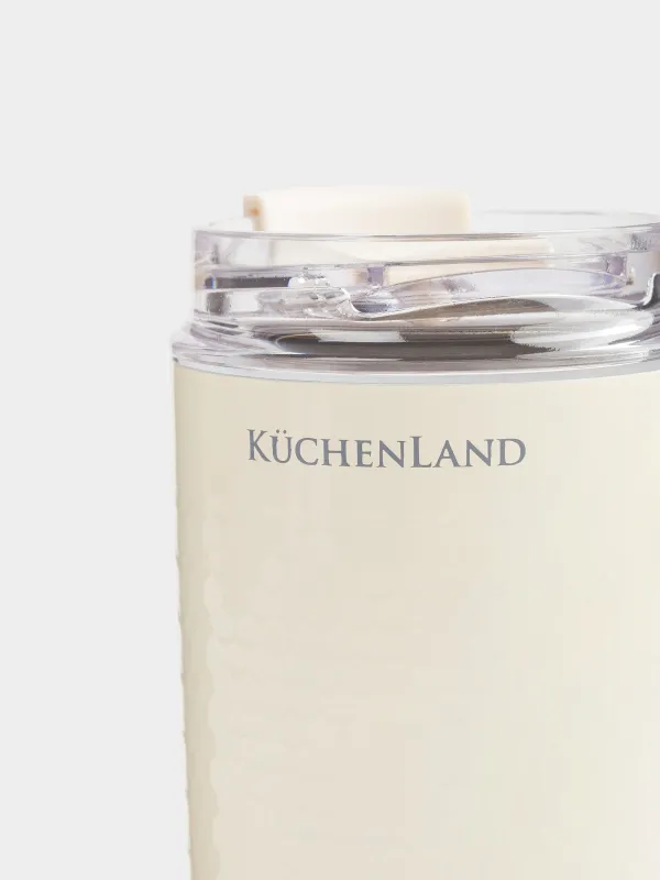 Термокружка, 320 мл, сталь/пластик, бежевая, Country, image-3