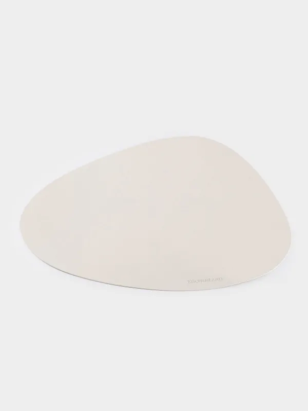 Салфетка под приборы, 37x45 см, ПВХ, фигурная, молочная, Rock, image-3