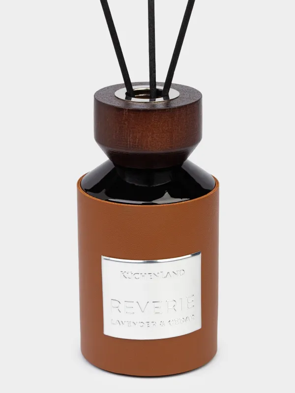 Ароматический диффузор, 200 мл, искусственная кожа, коричневый, Lavender & Cedar, Reverie, image-1