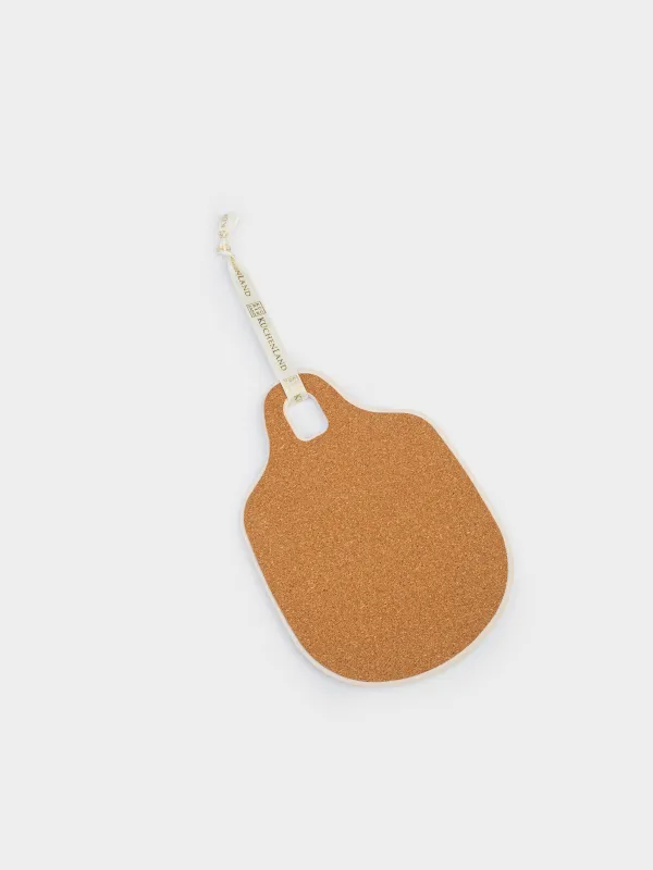 Подставка под горячее, 15x21 см, керамика/пробка, белая, Нежные цветы, El floria, image-4