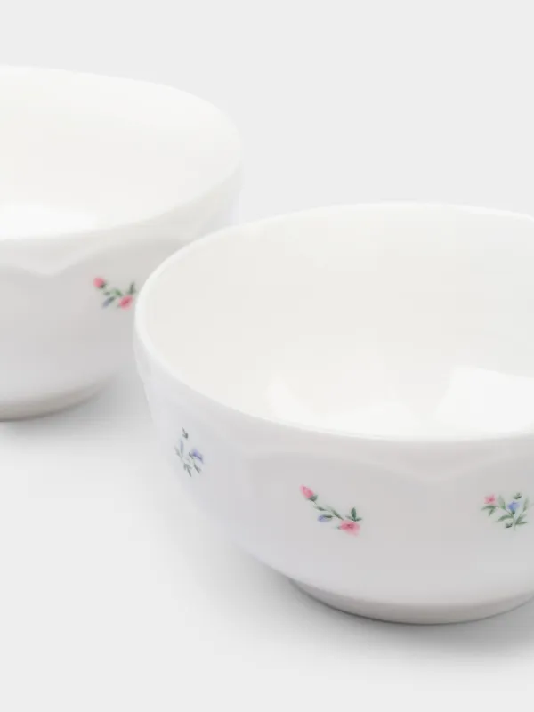 Пиала, 14х7 см, 600 мл, 2 шт, фарфор N, белая, Нежные цветы, El floria, image-3