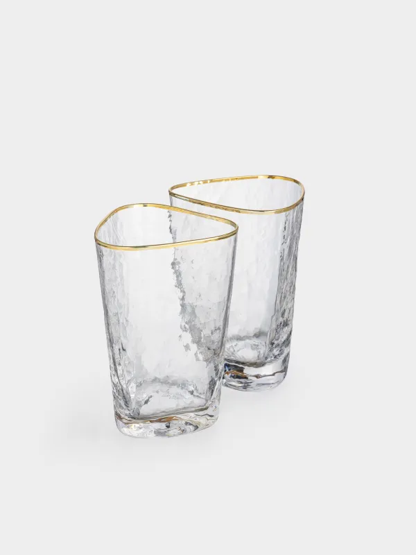 Стакан, 400 мл, 2 шт, с золотистым кантом, Triangle Gold, image-1