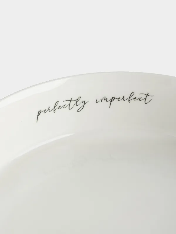 Блюдо, 23х6 см, с бортами, фарфор N, Серые цветы, Watercolor, image-3