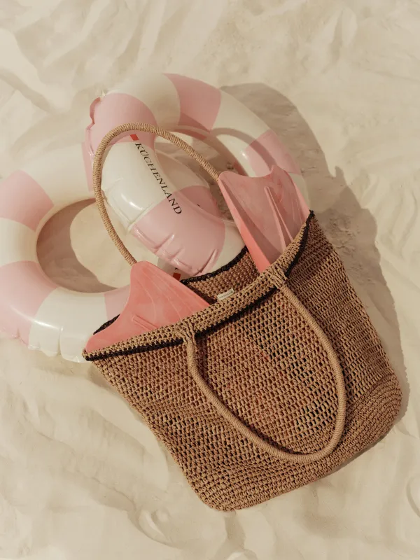 Сумка пляжная, 50х40 см, плетеная, целлюлоза, песочная, Banjo, image-5