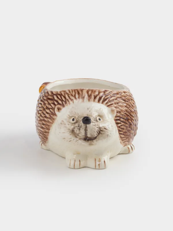 Конфетница, 17х9 см, 600 мл, керамика D, коричневая, Еж с желудем, Forest symphony, image-3