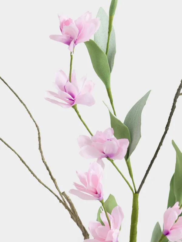 Ветка декоративная, 80 см, Розовые цветы, Flower garden, image-3