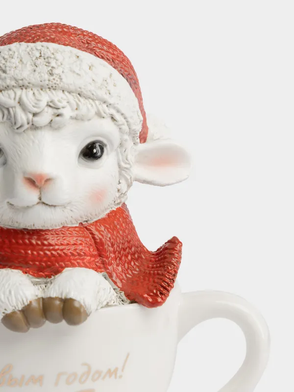 Статуэтка, 16 см, Овечка в чашке, Cute sheep, image-2
