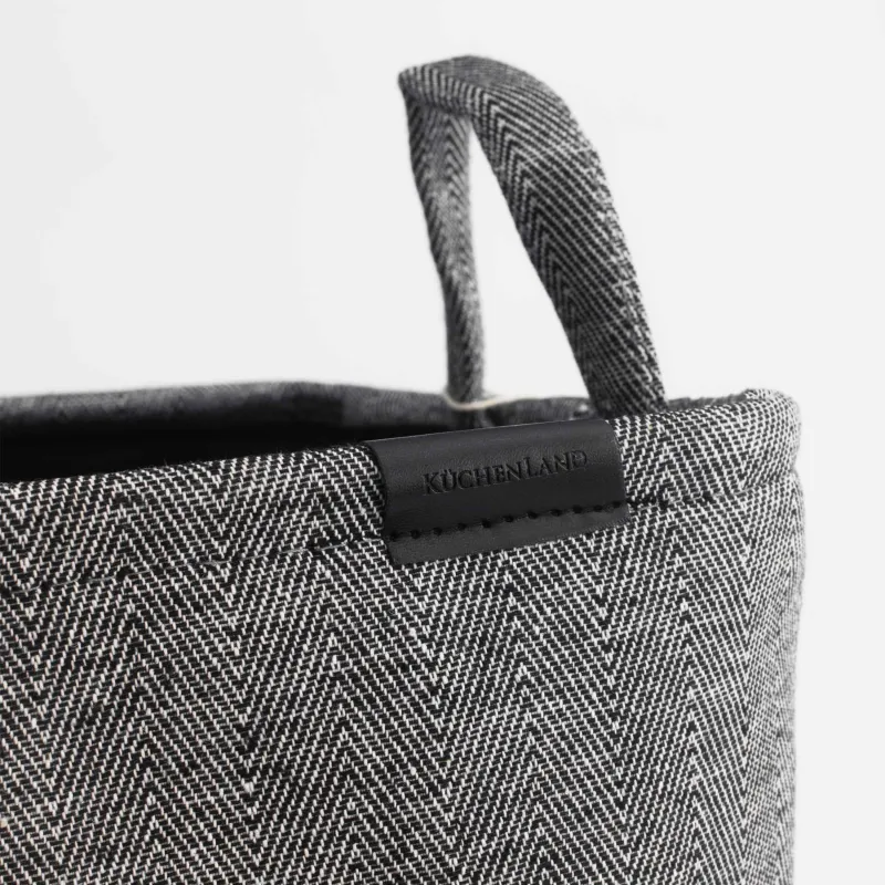 Сумка для хранения белья, 35х25х40 см, с ручками, полиэстер, прямоугольная, серая, Navy, image-4