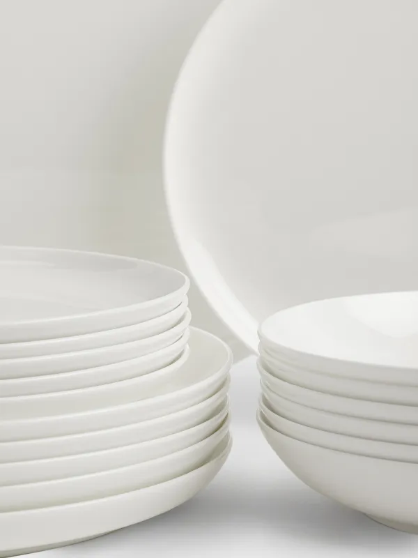 Сервиз обеденный, 6 перс, 18 пр, фарфор F, белый, Welmi, image-2