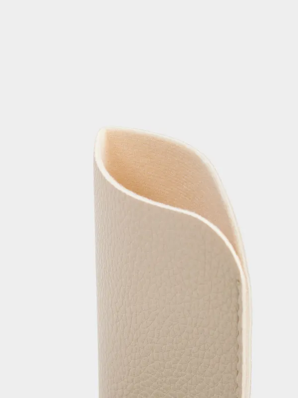 Футляр для очков, 18x8 см, полиуретан, бежевый, Memo, image-1