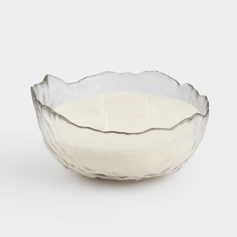 Свеча ароматическая, 13х6 см, три фитиля, в подсвечнике, стекло, Vanilla, Glacial color