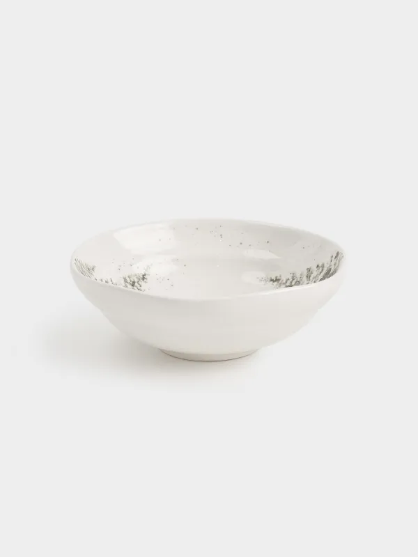 Салатник, 16х5 см, 440 мл, керамика, белый, Олени в снежном лесу, Woodland story, image-2