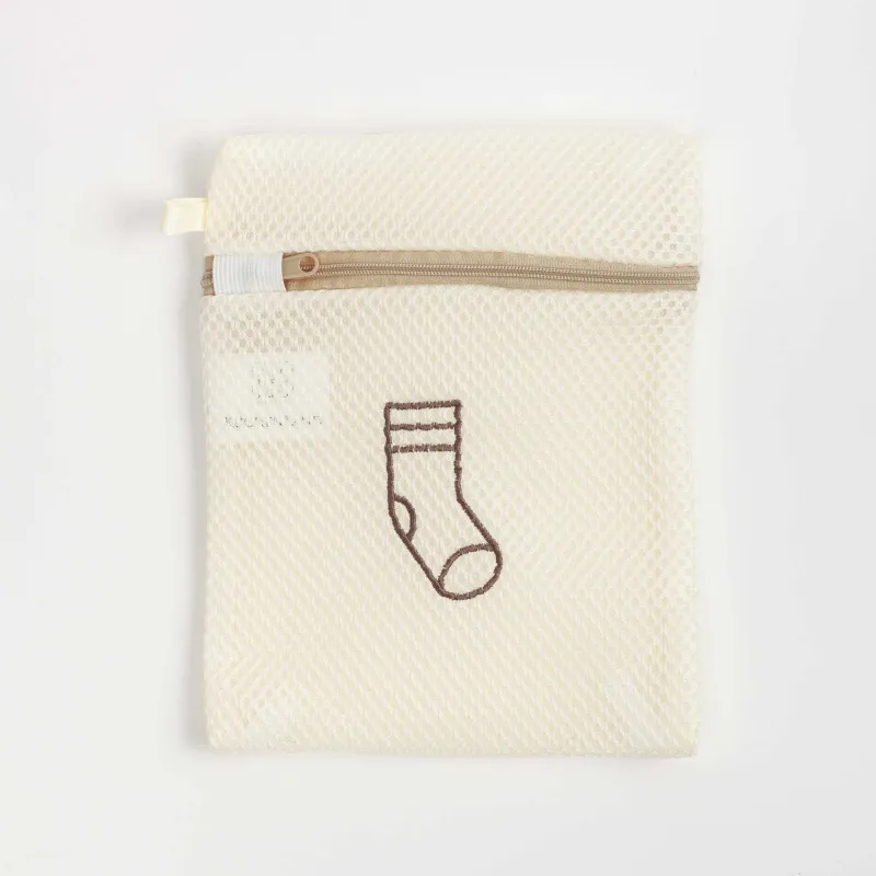 Мешок для стирки носков и колготок, 22х18 см, полиэстер, бежевый, Safety new, image-0