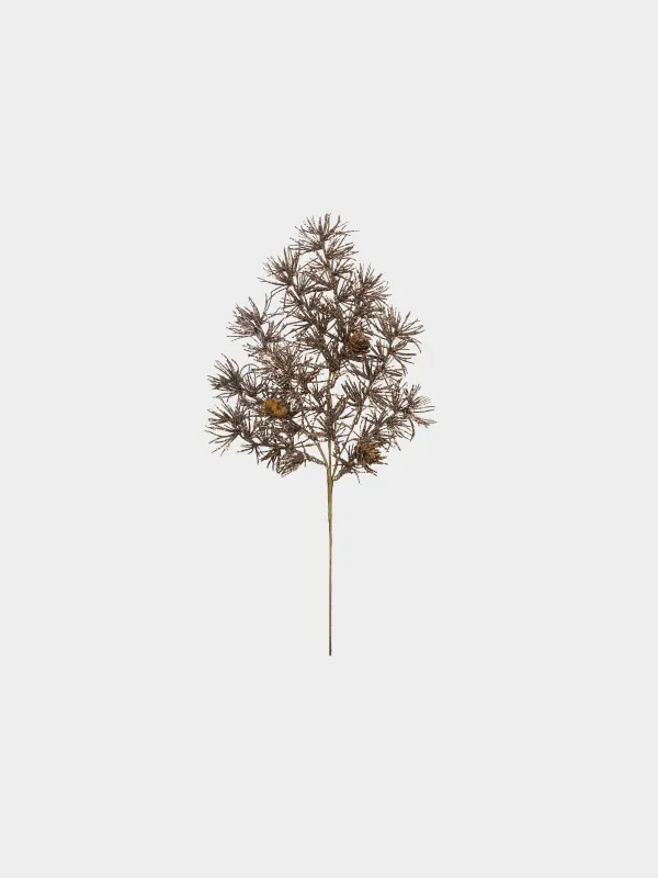 Ветка декоративная, 50 см, Шишки в блестках, Conifer delice, image-0