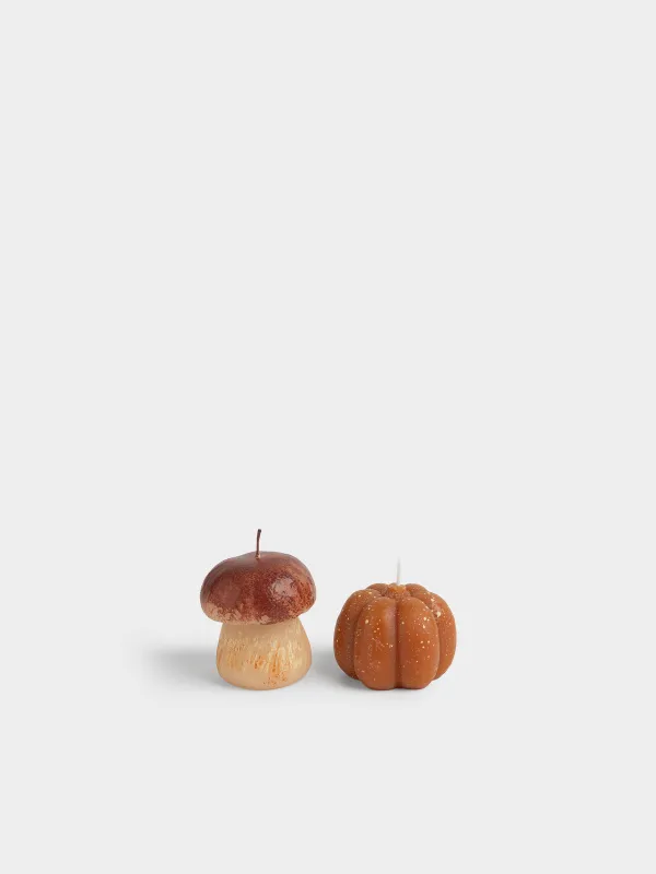 Свеча, 5/6 см, 2 шт, Тыква и гриб, Pumpkin shape, image-0