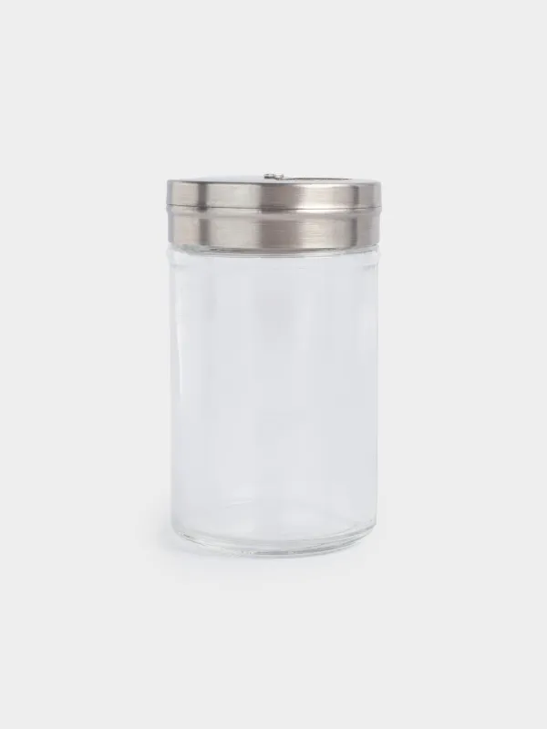 Емкость для специй, 8 см, крупные/мелкие отверстия, стекло/сталь, Classic-light, image-1