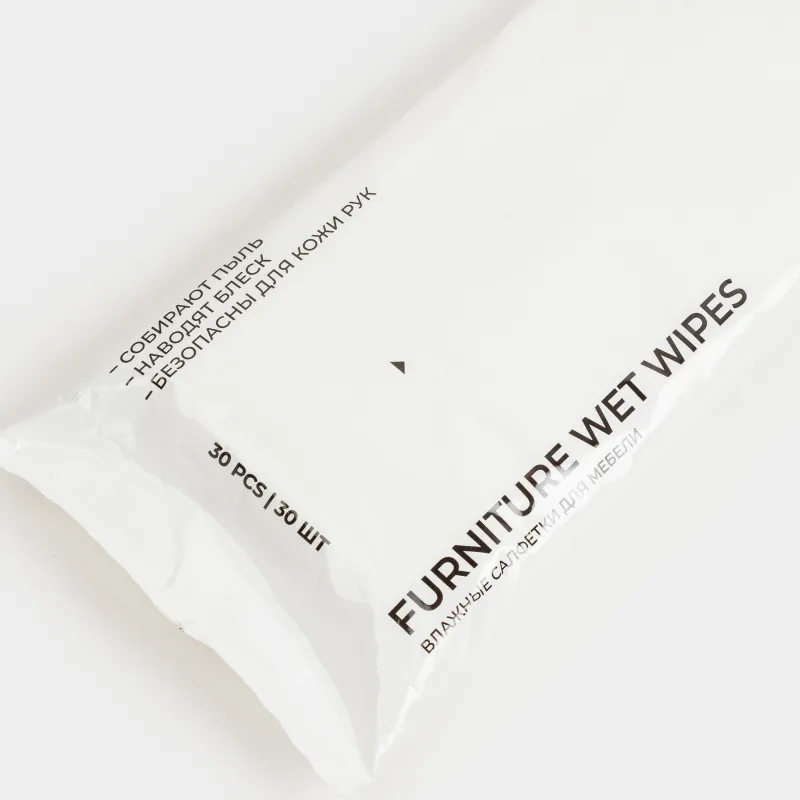 Салфетка влажная, 30 шт, хозяйственная, для мебели, B&W, image-2