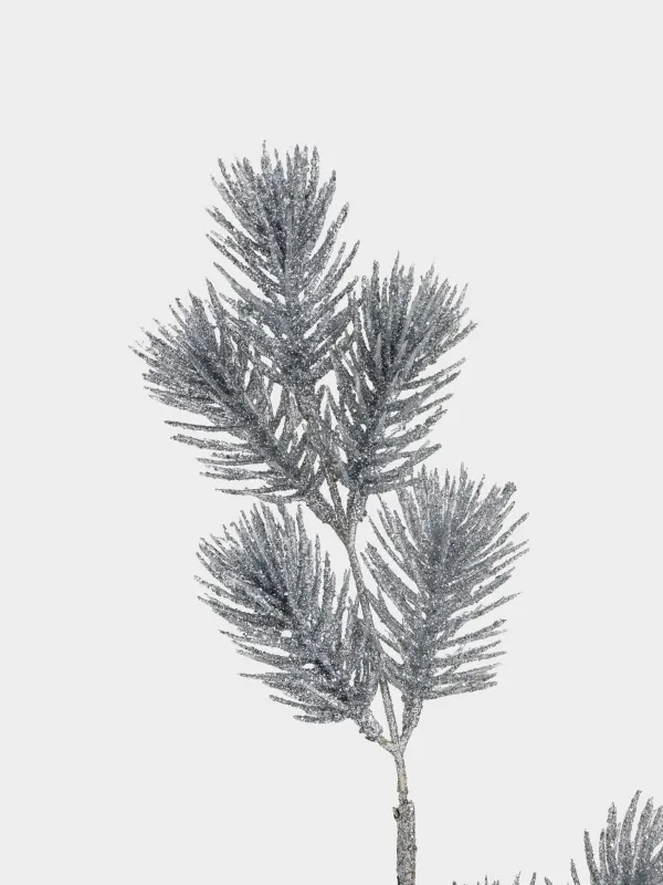 Ветка декоративная, 70 см, пластик, Серебристая хвоя, Conifer grey, image-4