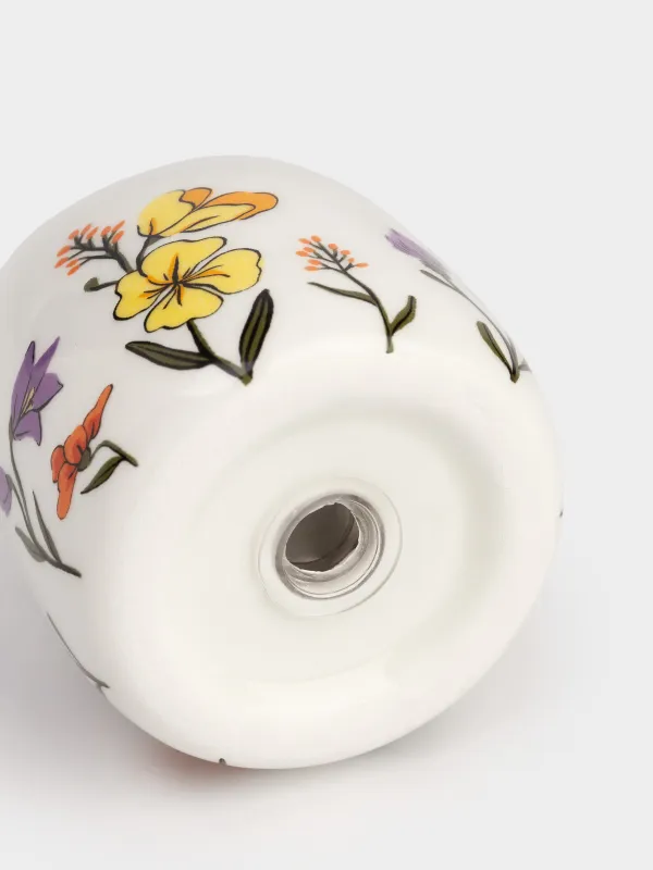 Емкость для соли или перца, 8 см, керамика D, белая, Кот в цветах, Cat in flowers, image-4