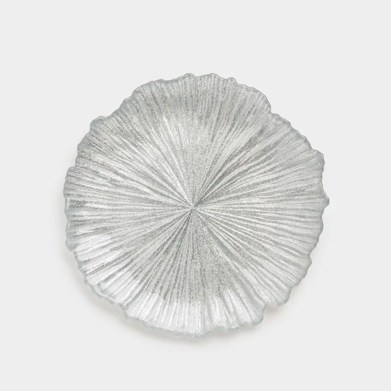 Тарелка закусочная, 21 см, стекло Р, серебристая, Verge