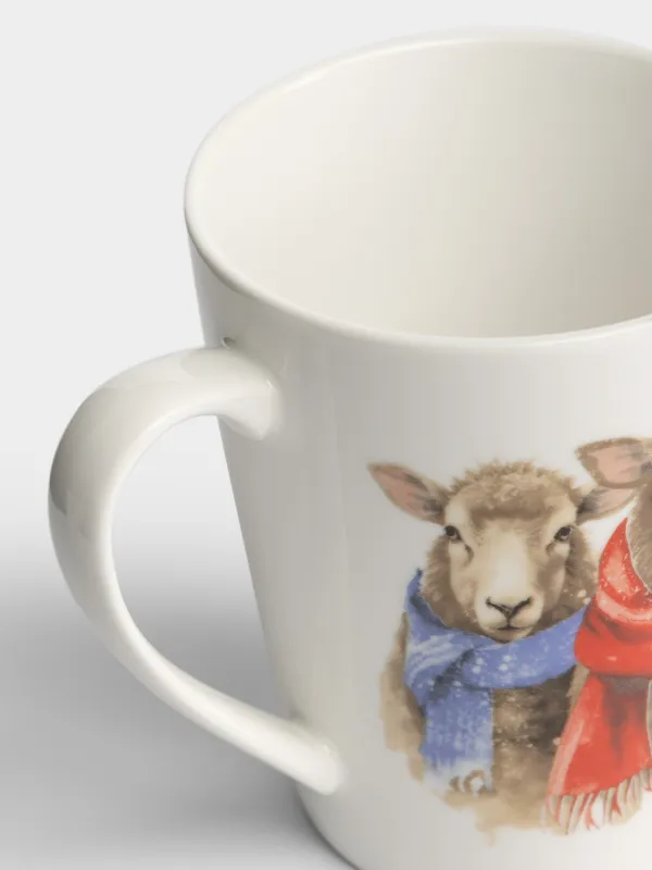 Кружка, 420 мл, Овечки в шарфах, Sheep trio, image-2