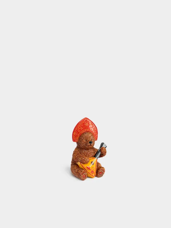 Статуэтка, 10 см, Медведь с балалайкой, Bear, image-1