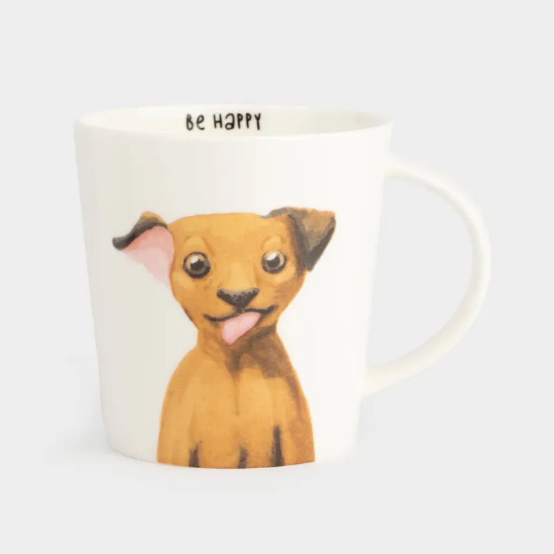 Кружка, 450 мл, фарфор F, белая, Собаки, Dog