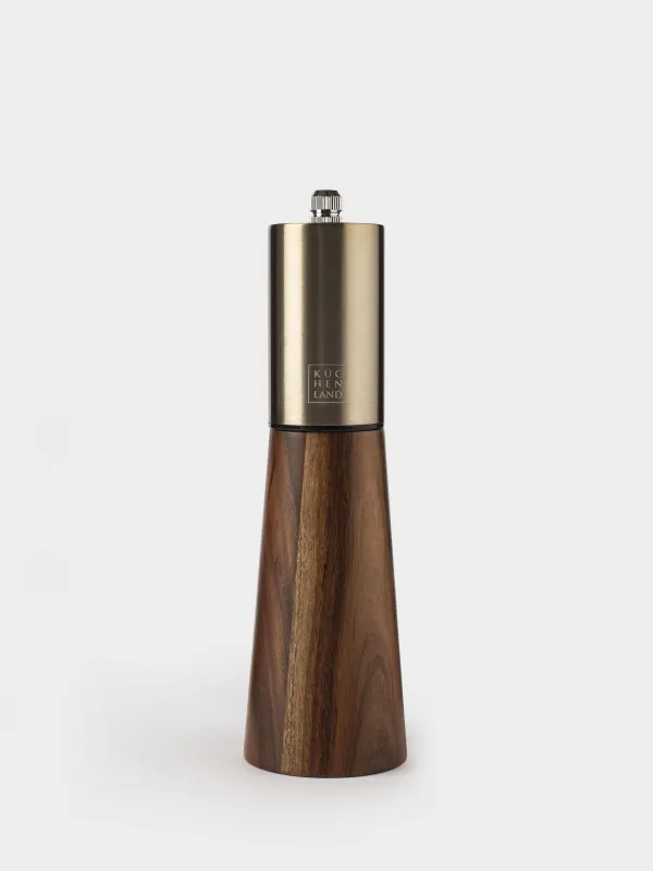 Мельница для специй, 19 см, механическая, дерево/сталь, Noble tree, image-0