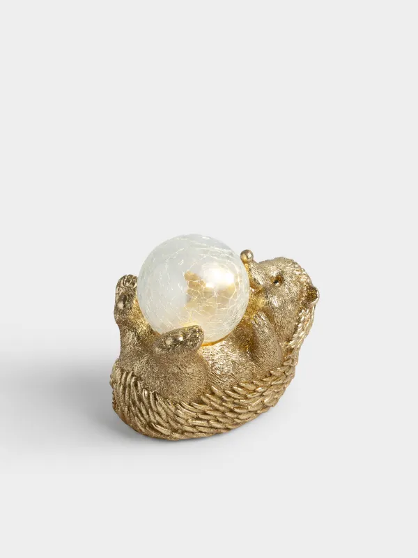 Статуэтка с подсветкой, 13 см, Еж, Hedgehog gold, image-0
