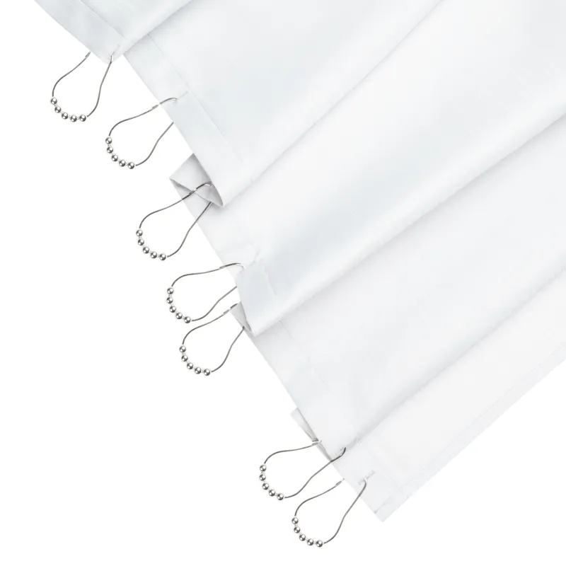 Штора для ванной, 180х180 см, с кольцами, полиэстер/металл, белая, Home, Protection, image-1