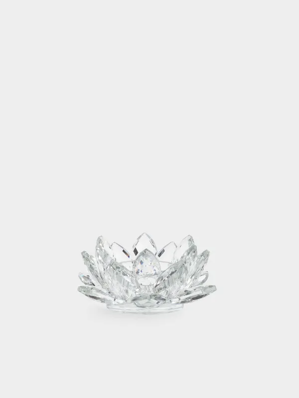 Подсвечник, 10x5 см, для чайной свечи, Цветок, Crystal flower, image-0