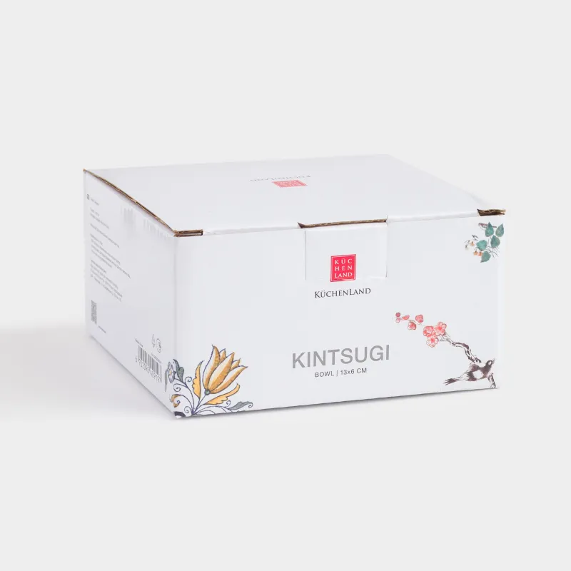 Пиала, 13х6 см, 400 мл, фарфор N, бело-золотистая, Кинцуги, Revival, image-4