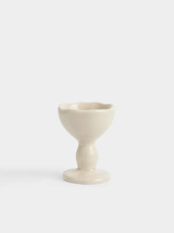 Подставка для яйца, 7 см, керамика D, бежевая, Неровный край, Rustic Easter, image-0