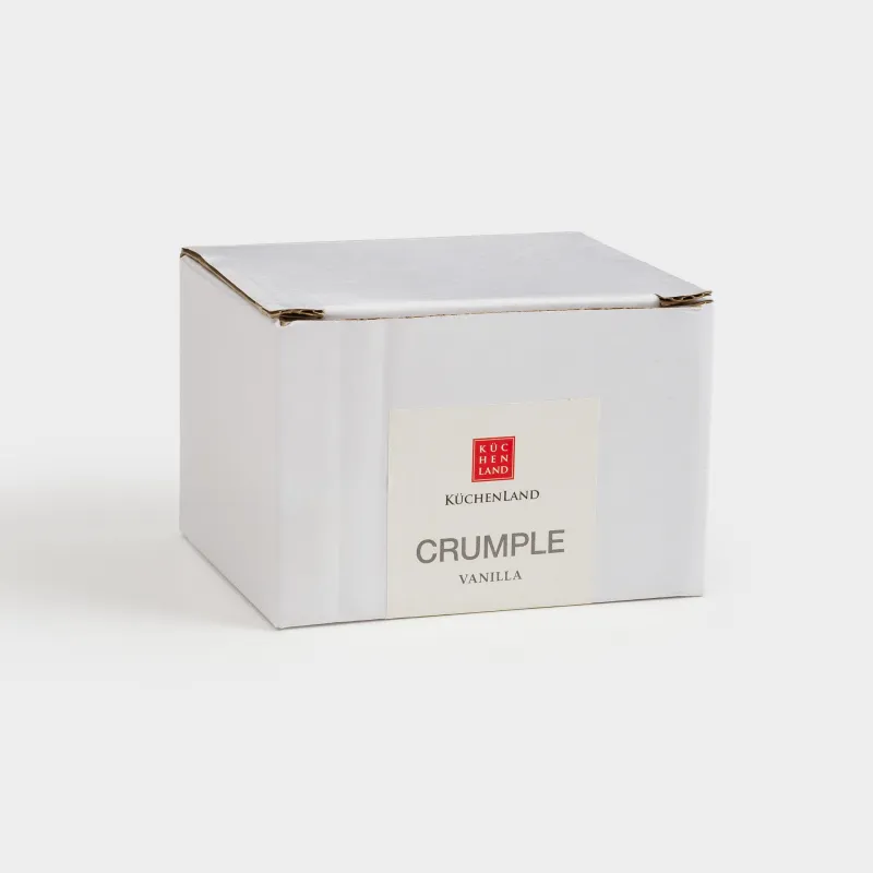 Свеча ароматическая, 9 см, в подсвечнике, керамика, белая, Vanilla, Мятый эффект, Crumple, image-2